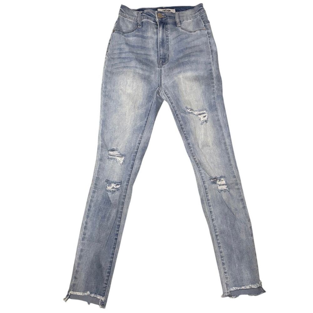 💙 Refuge High‑Rise Distressed Skinny Jeans 🔥 Size 0